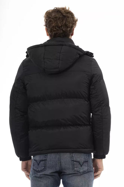 Black Nylon Men Jacket