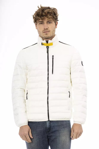 White Nylon Men Jacket