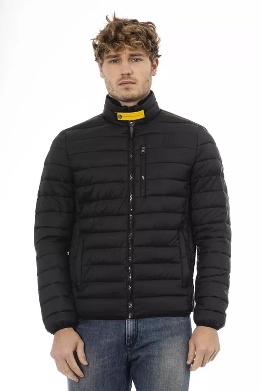 Black Nylon Men Jacket