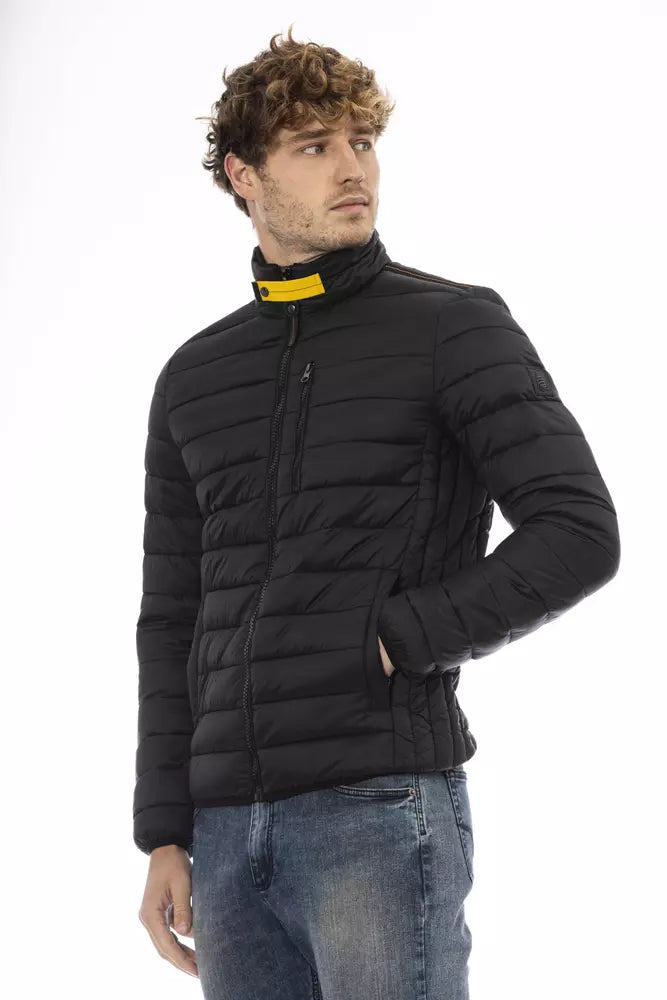 Black Nylon Men Jacket