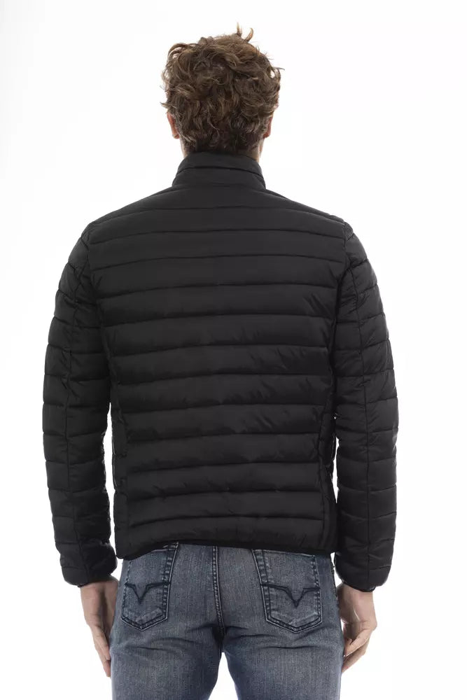 Black Nylon Men Jacket