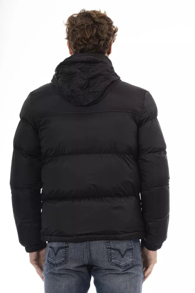 Black Nylon Men Jacket