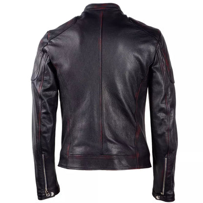 Elegant Black Leather Biker Jacket