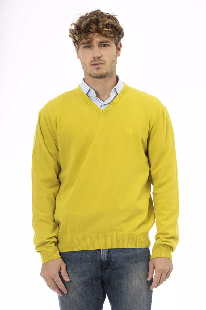 Pull en laine jaune