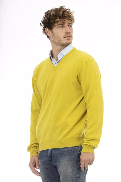 Pull en laine jaune