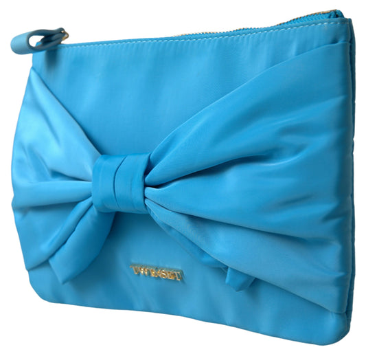 Elegant Silk Clutch with Bow Accent