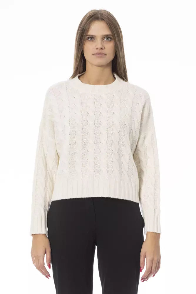 Pull en laine beige