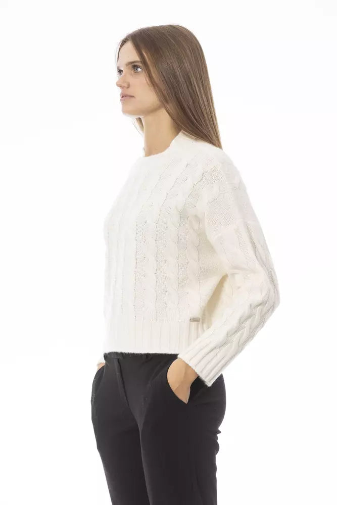 Pull en laine beige