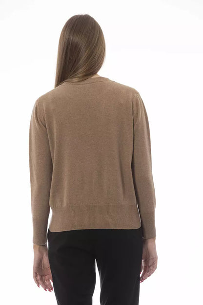 Pull en laine beige