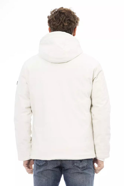 White Polyester Men Jacket