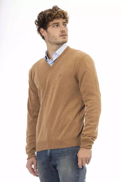 Pull en laine beige