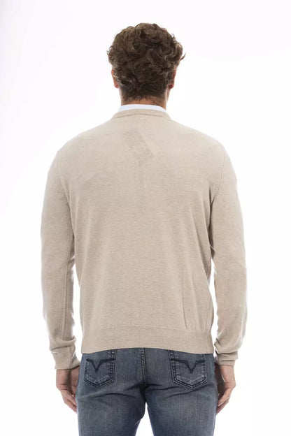 Pull en laine beige