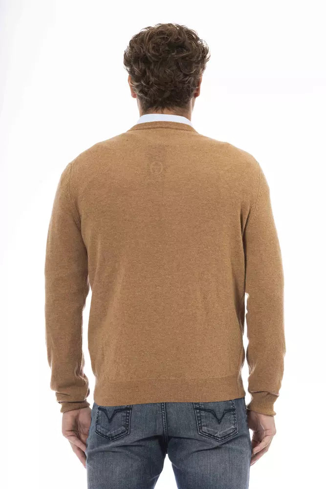 Pull en laine beige