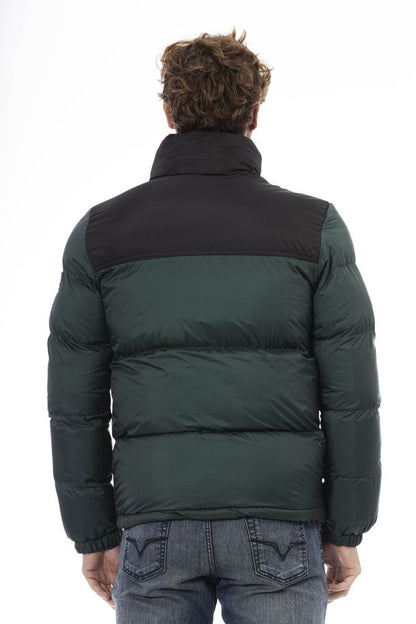 Green Nylon Men Jacket