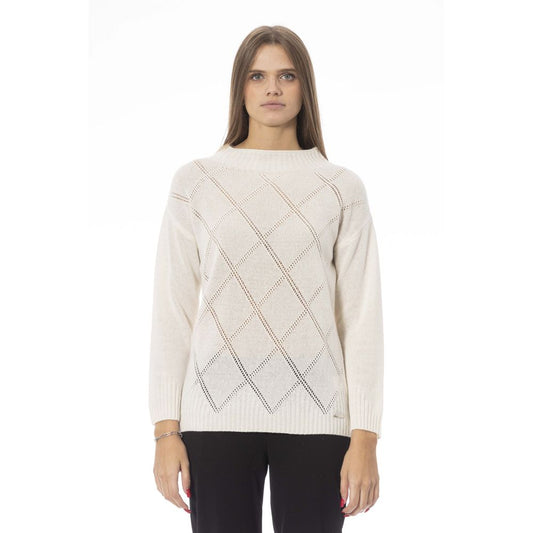 Pull en laine beige