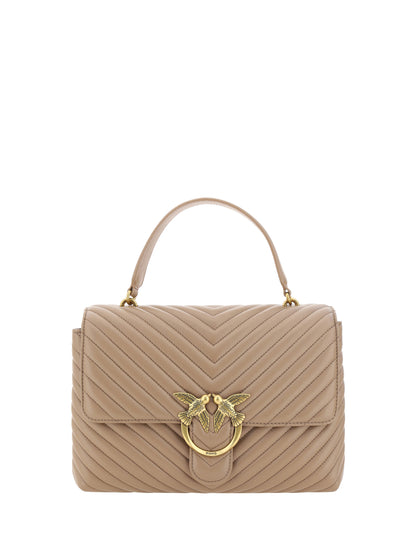 Quilted Calfskin Love Lady Bag in Beige