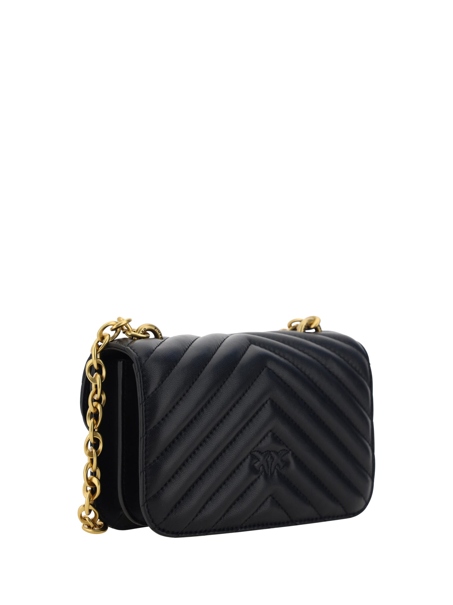 Bolso de hombro mini Love Bell de cuero negro