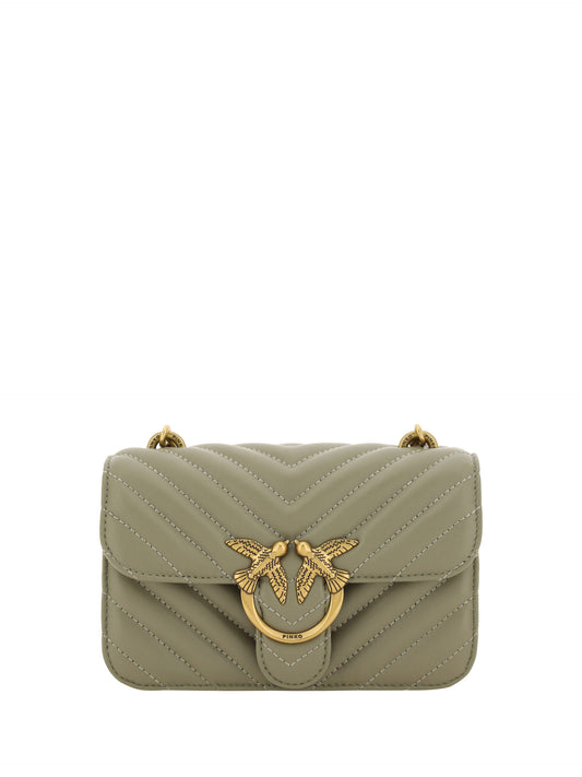 Bolso de hombro mini Love Bell de piel de becerro verde