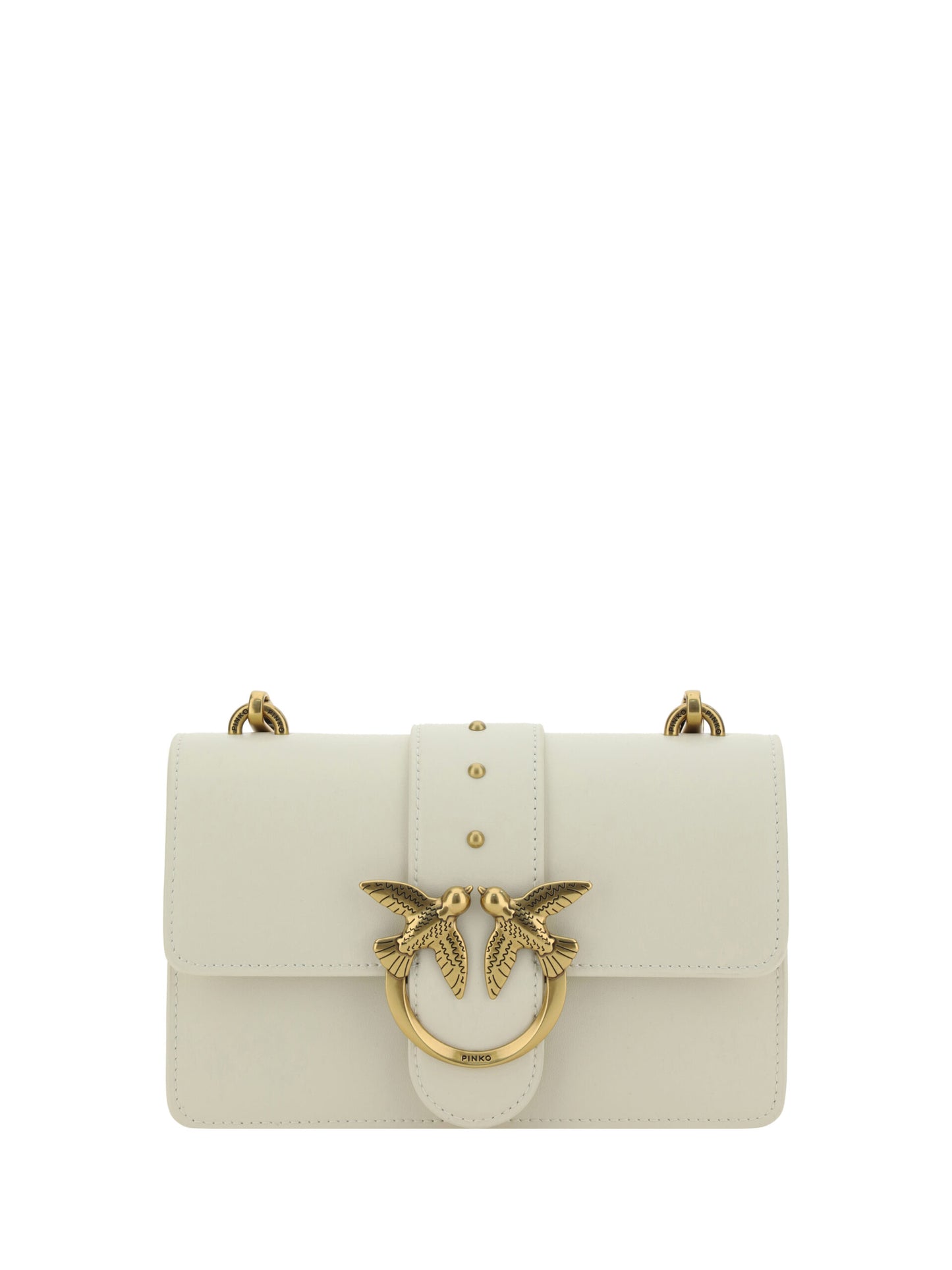 Elegant White Mini Calfskin Shoulder Bag