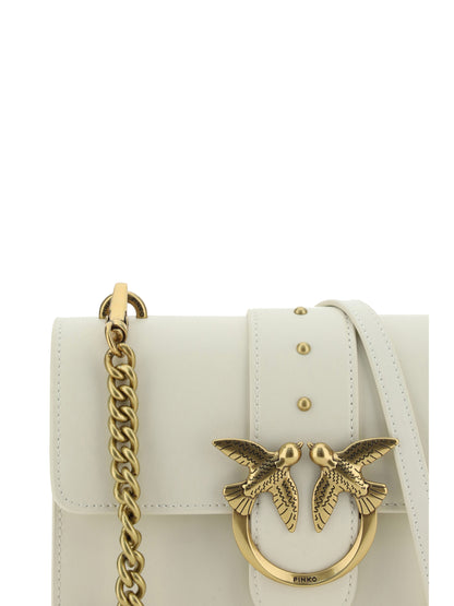 Elegant White Mini Calfskin Shoulder Bag