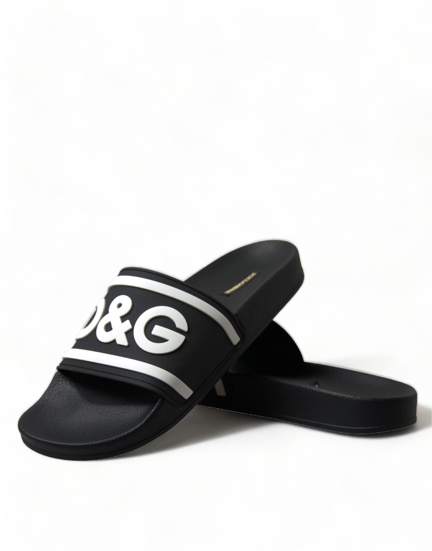 Sleek Monochrome Rubber Slides