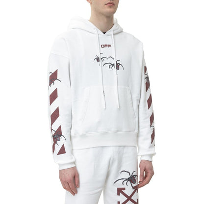 Arachno Oversized Hooded White Sweatshirt