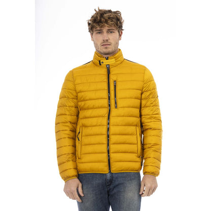 Yellow Nylon Men Jacket