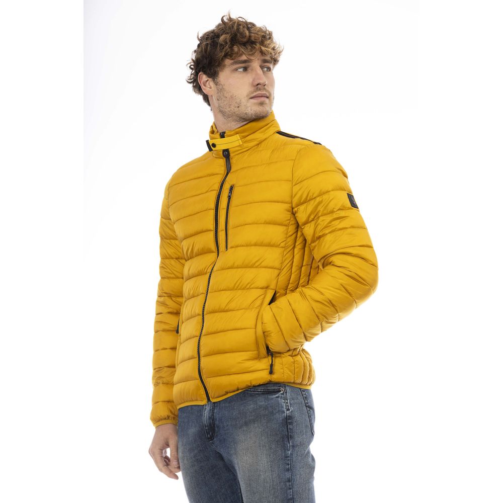 Yellow Nylon Men Jacket