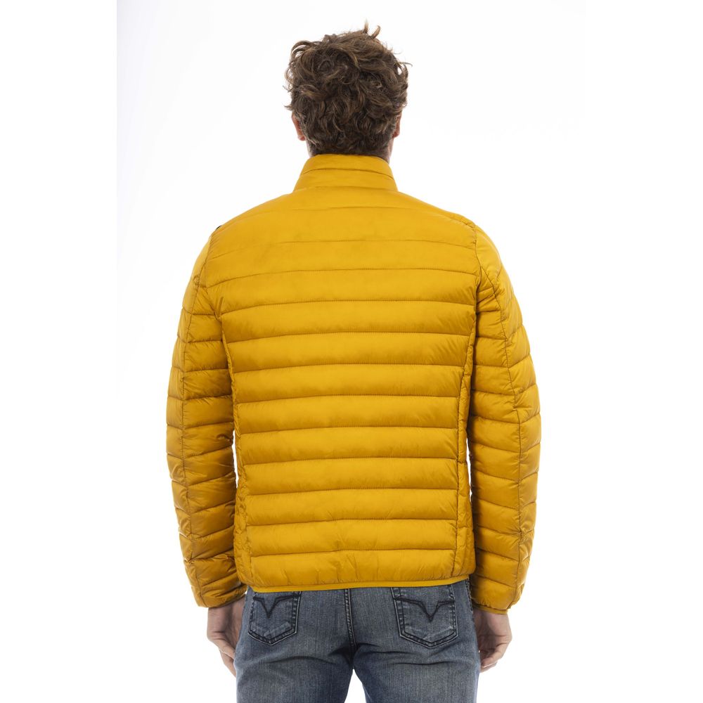 Yellow Nylon Men Jacket