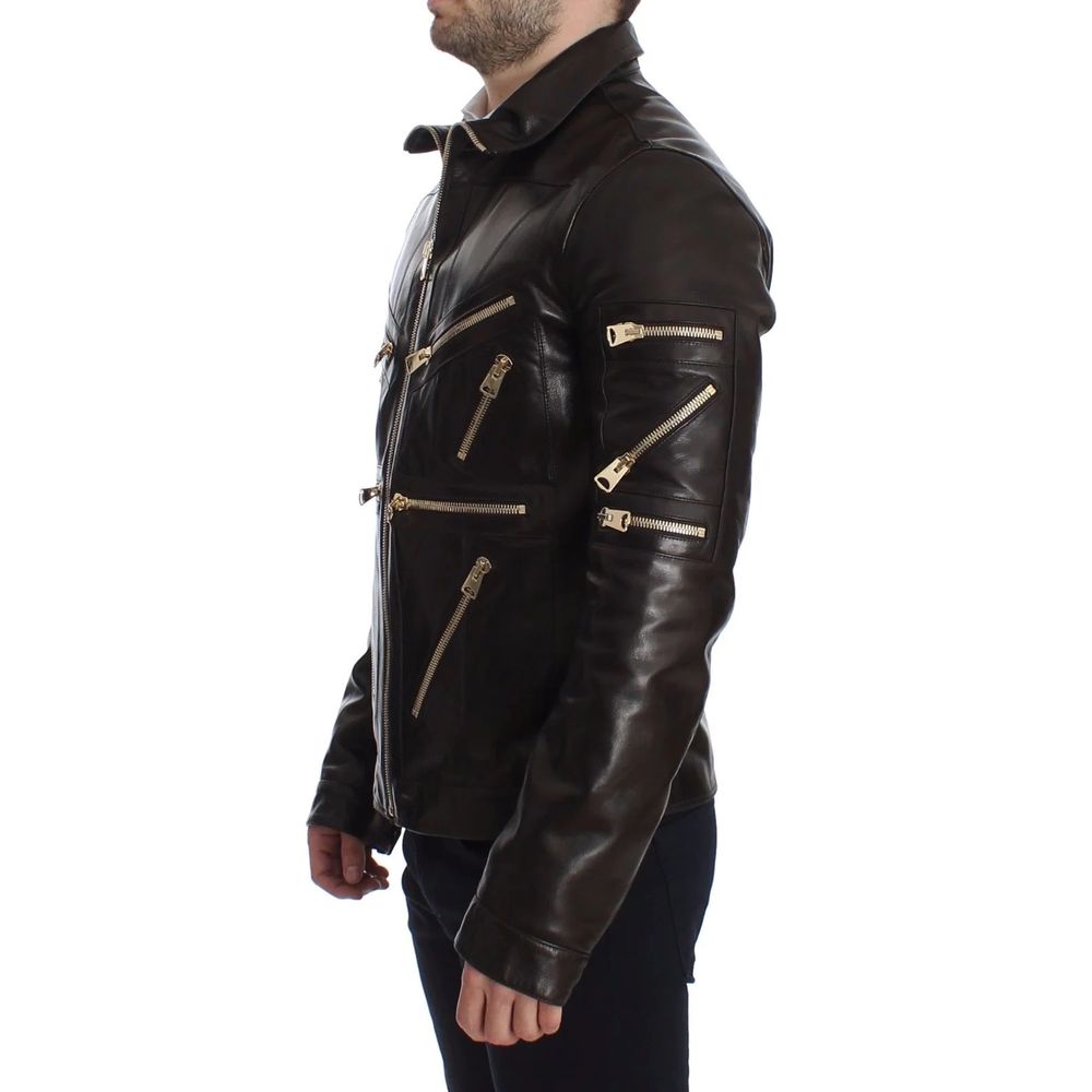 Exclusive Brown Lambskin Leather Jacket