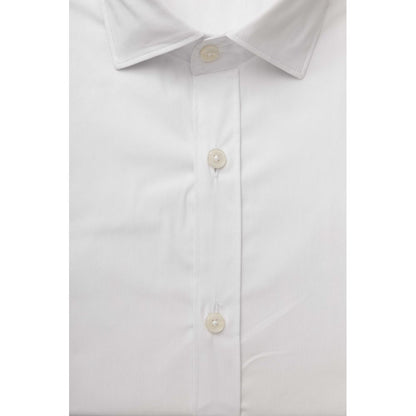 White Cotton Men Shirt