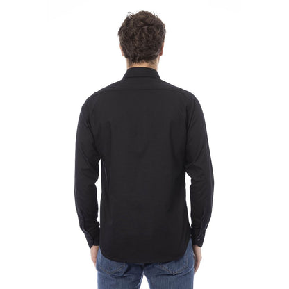 Black Cotton Men Shirt