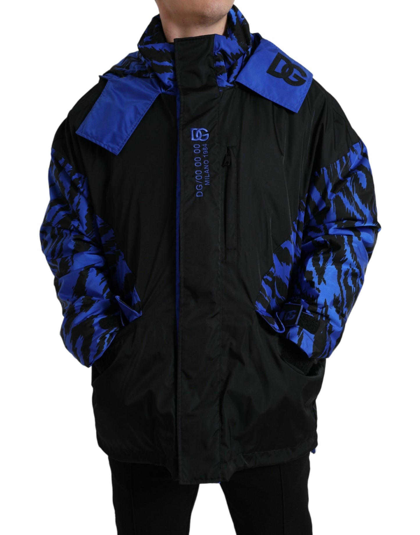 Reversible Nylon Windbreaker With Hood