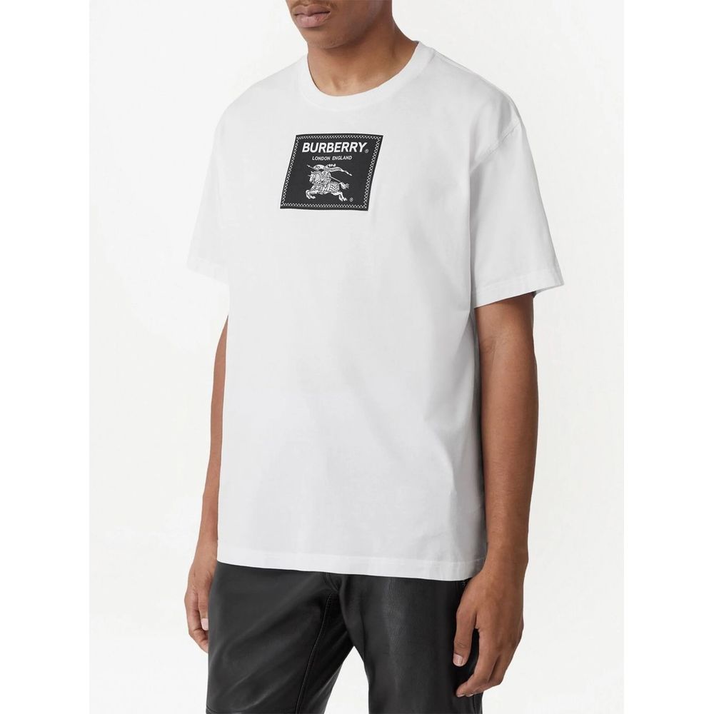 Elegant White Stretch Cotton Tee