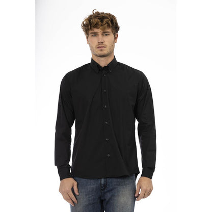 Black Cotton Men Shirt