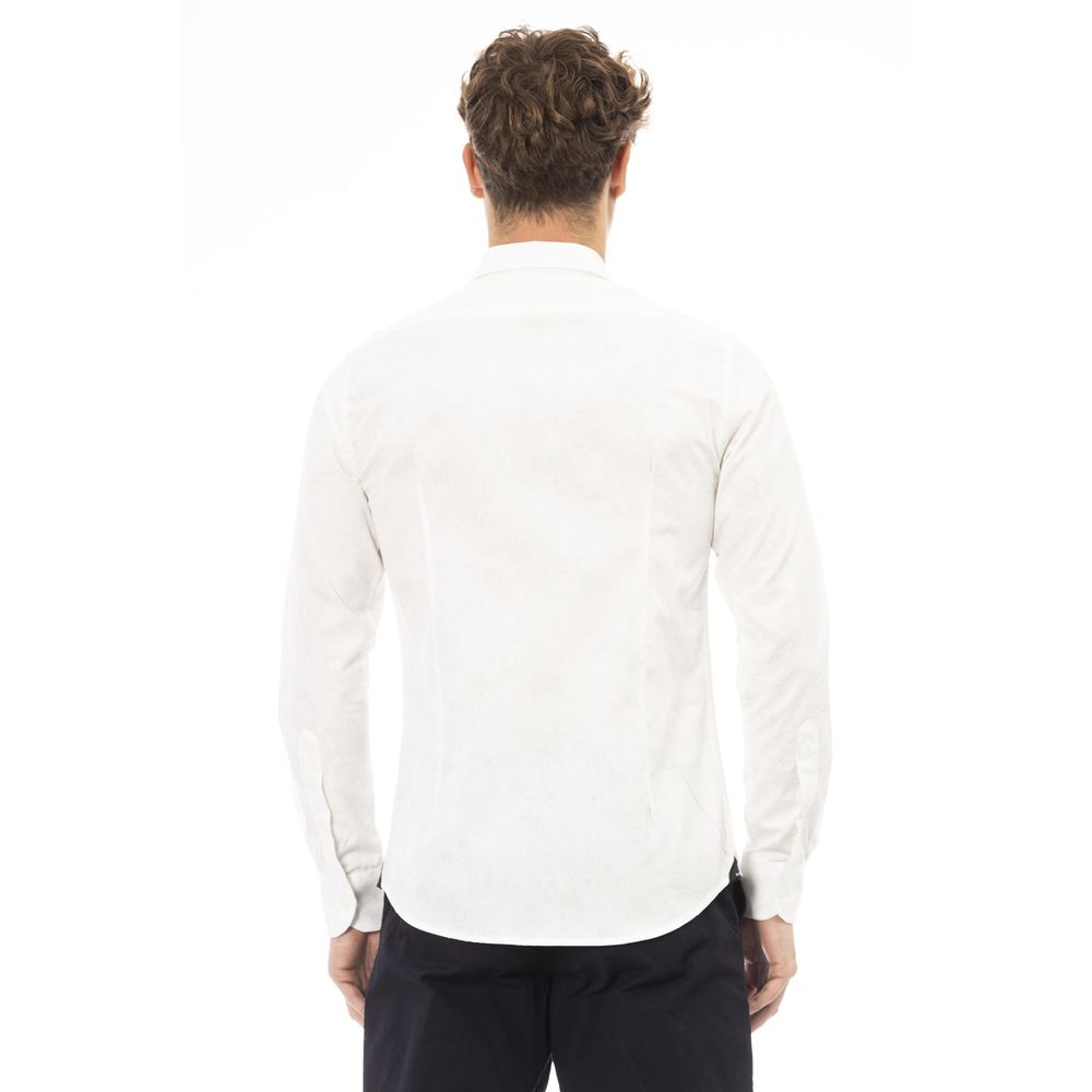 White Cotton Men Shirt