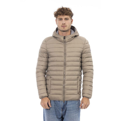 Beige Nylon Men Jacket