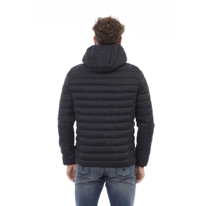 Black Nylon Men Jacket