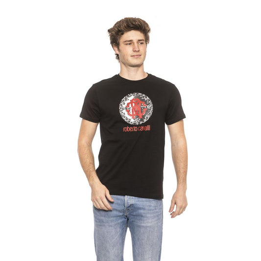 Black Cotton Men T-Shirt