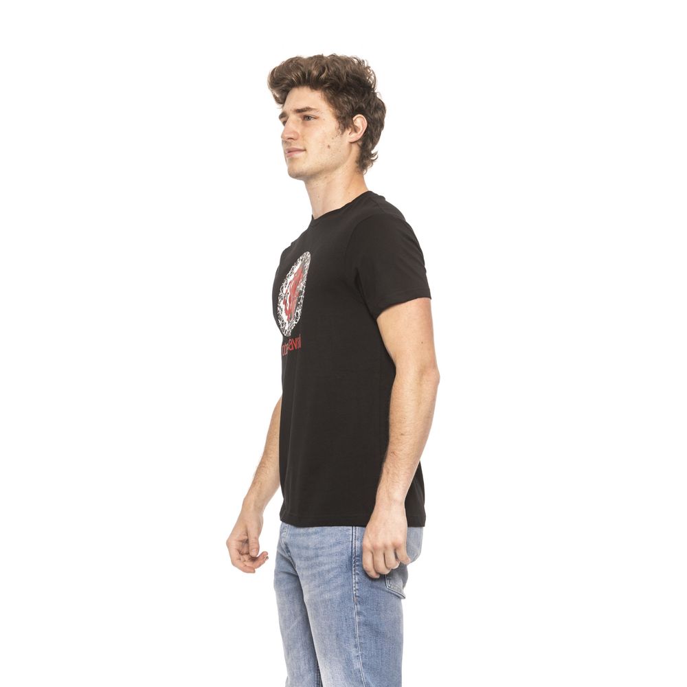 Black Cotton Men T-Shirt