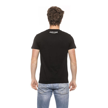 Black Cotton Men T-Shirt