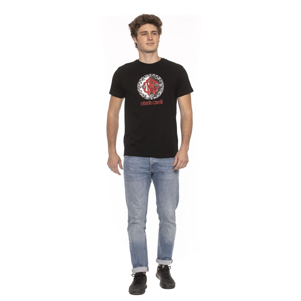 Black Cotton Men T-Shirt