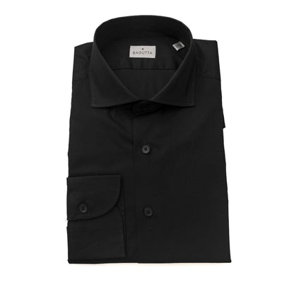 Black Cotton Men's Shirt