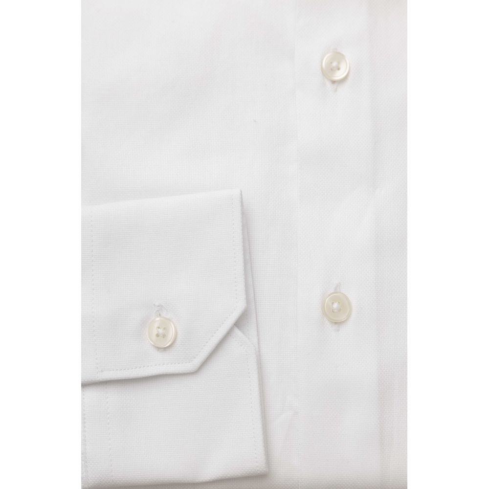 White Cotton Men Shirt