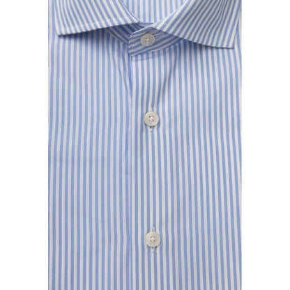 Light Blue Cotton Men Shirt