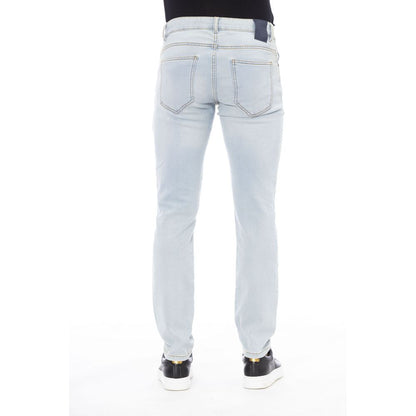 Light Blue Cotton Men Jeans