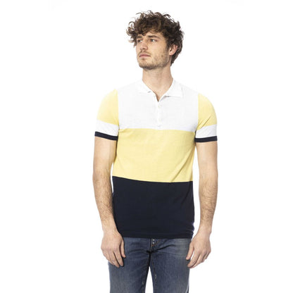 White Cotton Men Polo Shirt