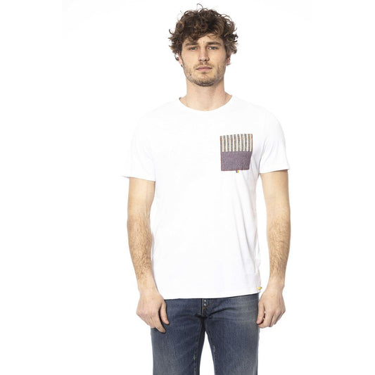 White Cotton Men T-Shirt