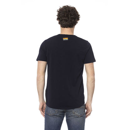 Blue Cotton Men T-Shirt