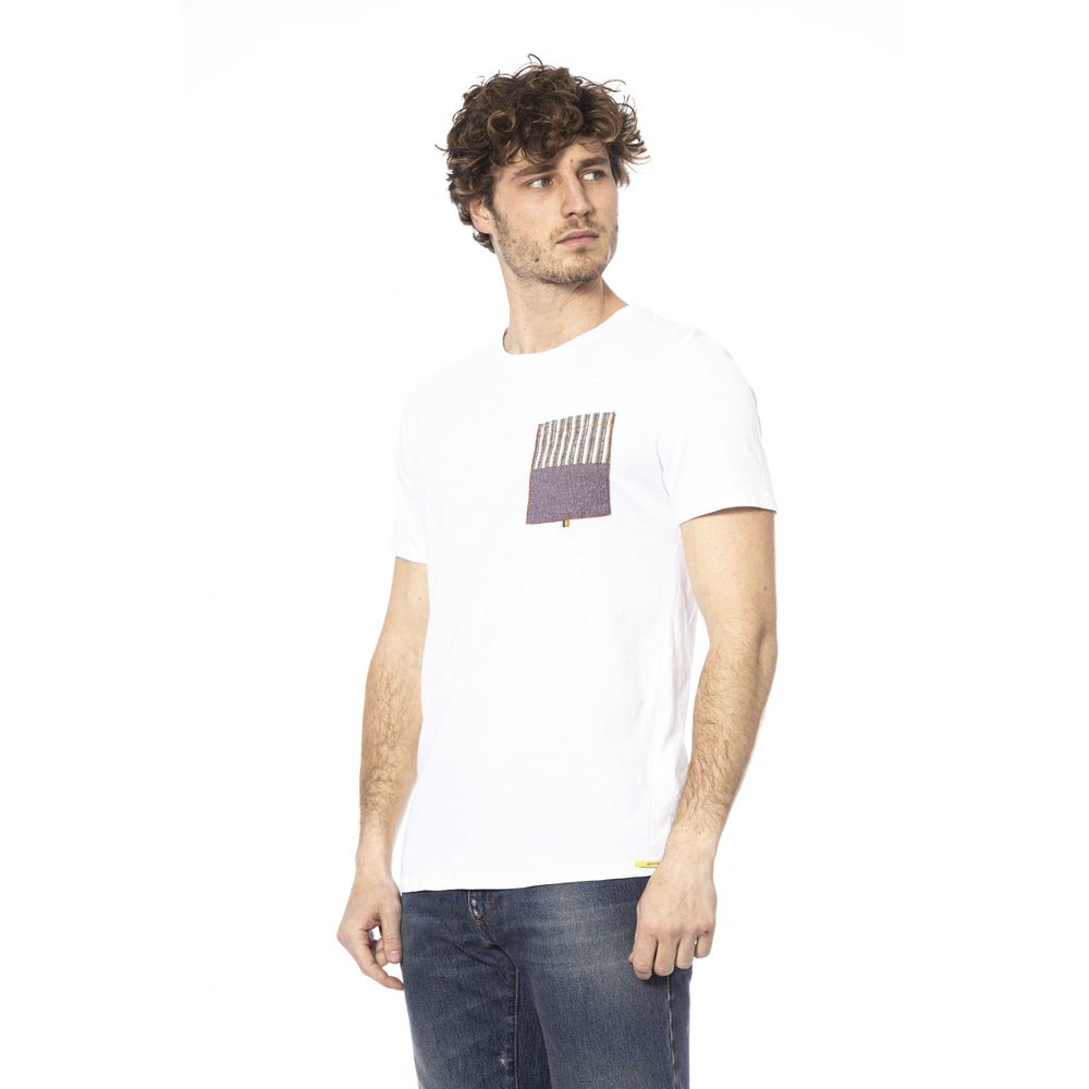 White Cotton Men T-Shirt